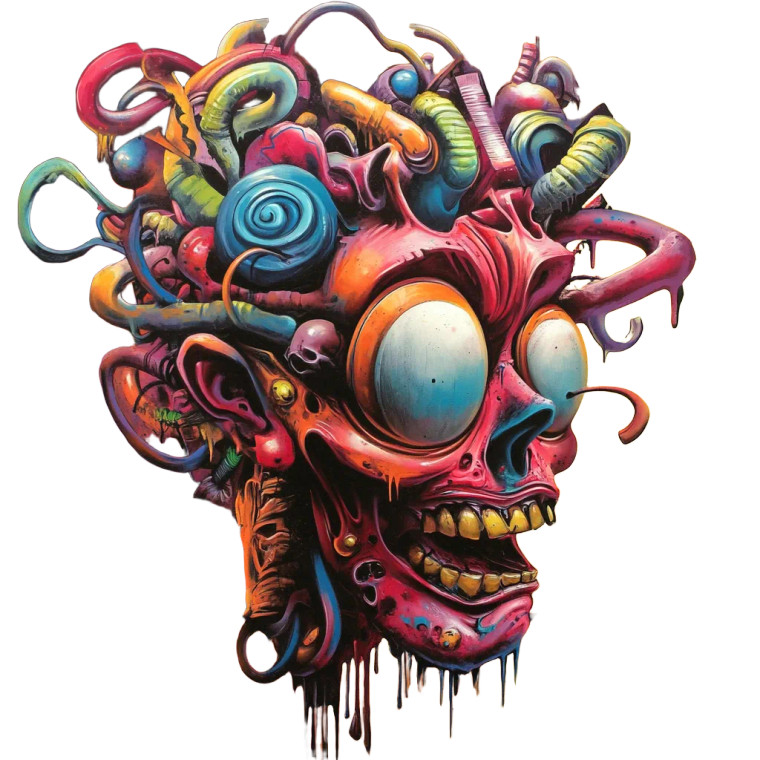 Graffiti Style Head Vinyl Car Decal Sticker – Waterproof & UV-Resistant 8"