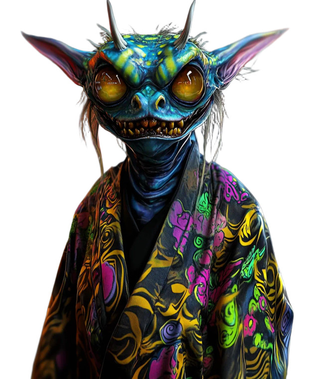 Japanese Monster Dance Vinyl Car Decal Sticker – Waterproof & UV-Resistant 8"