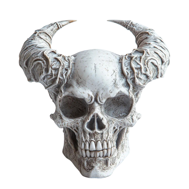 Demon Skull V4 Vinyl Car Decal Sticker – Waterproof & UV-Resistant 8"