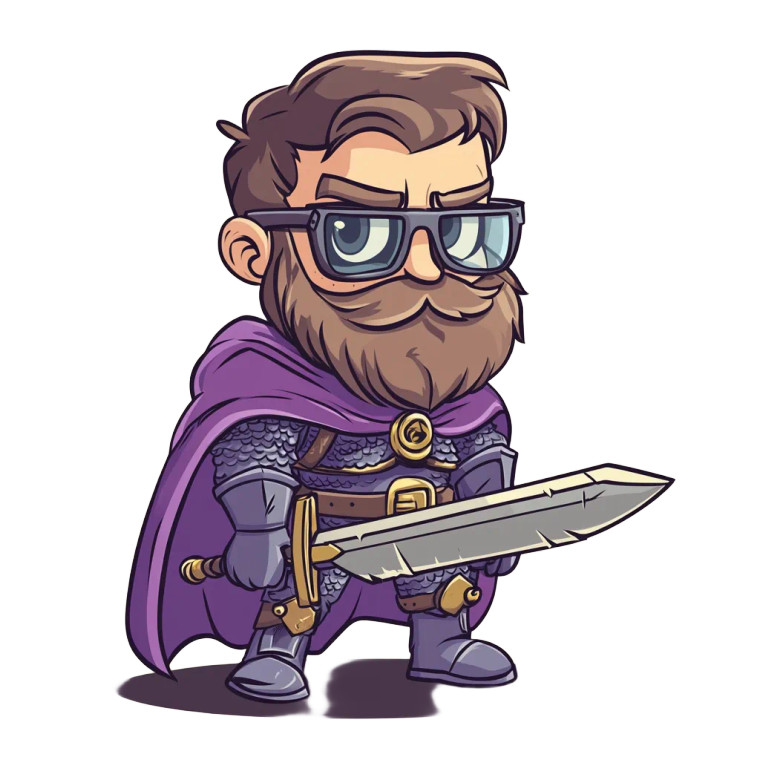 Purple Geek Warrior Vinyl Car Decal Sticker – Waterproof & UV-Resistant 8"