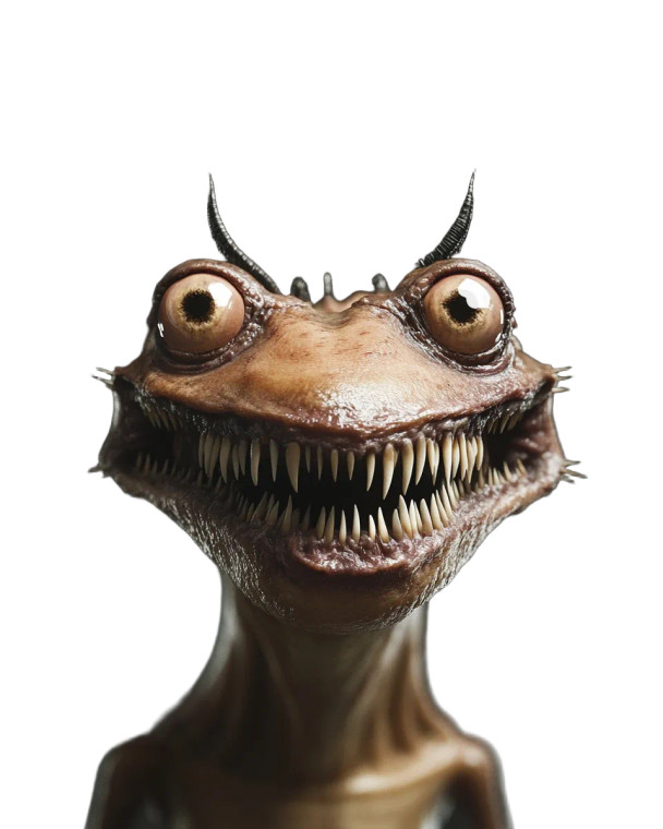 Horrifying Cute Monster Vinyl Car Decal Sticker – Waterproof & UV-Resistant 8"