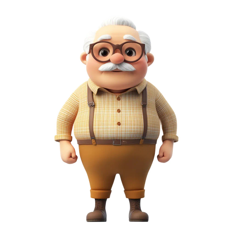 Rajus Grandpa Vinyl Car Decal Sticker – Waterproof & UV-Resistant 8"