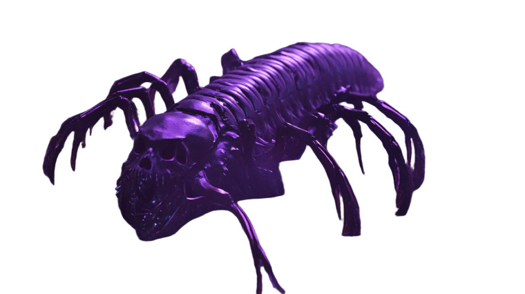 Skeletal Centipede Horror Vinyl Car Decal Sticker – Waterproof & UV-Resistant 8"