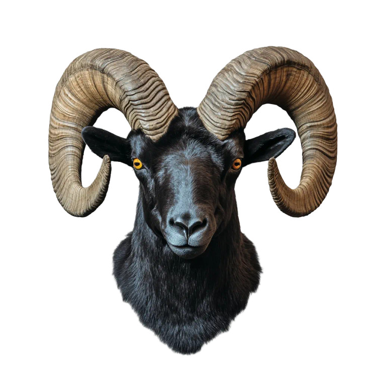 Mountain Ram Trophy Vinyl Car Decal Sticker – Waterproof & UV-Resistant 8"
