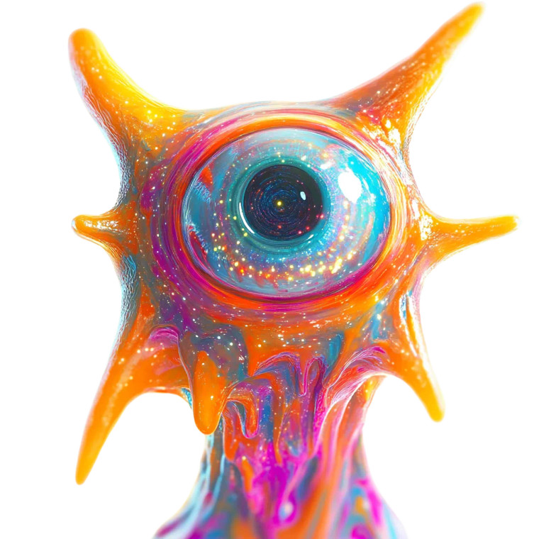 Happy Colorful Alien Vinyl Car Decal Sticker – Waterproof & UV-Resistant 8"