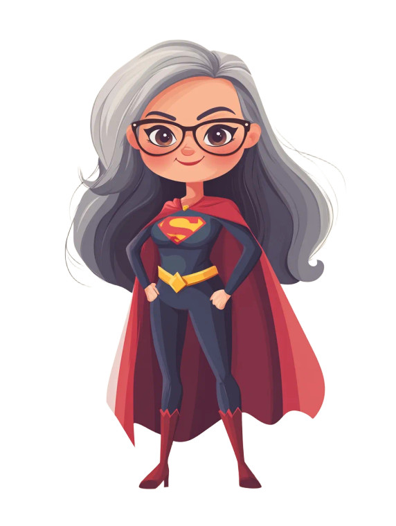 Super Woman Grandma Vinyl Car Decal Sticker – Waterproof & UV-Resistant 8"