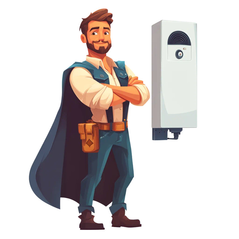 Heating Hero Vinyl Car Decal Sticker – Waterproof & UV-Resistant 8"