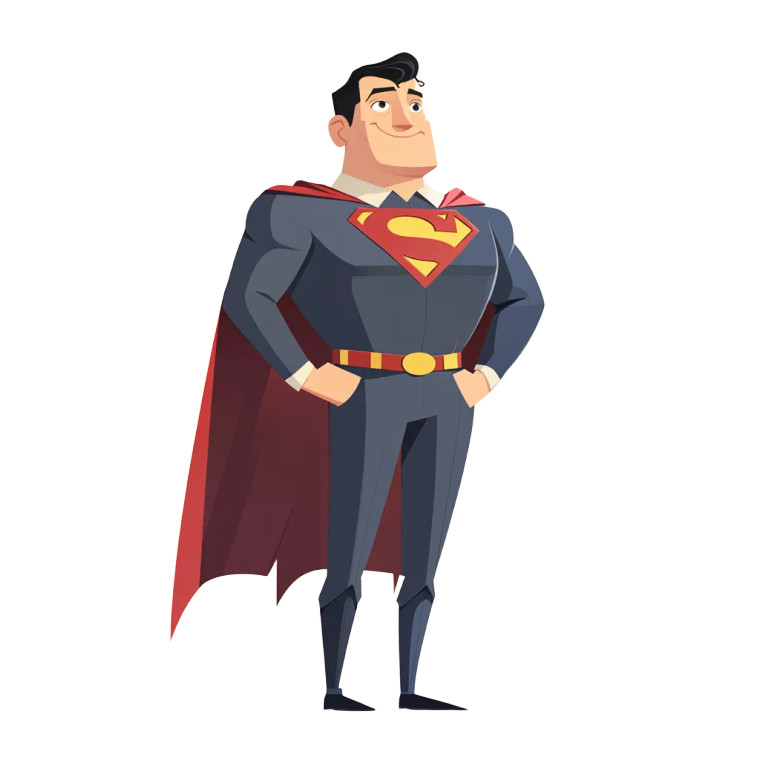 Superman With Tie Vinyl Car Decal Sticker – Waterproof & UV-Resistant 8"