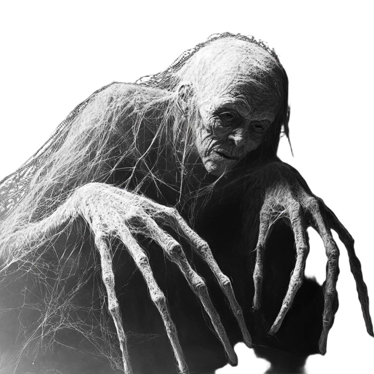 Web-Skinned Elder Vinyl Car Decal Sticker – Waterproof & UV-Resistant 8"