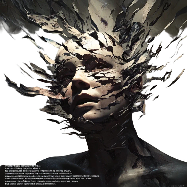 Fragmented Panic Vinyl Car Decal Sticker – Waterproof & UV-Resistant 8"