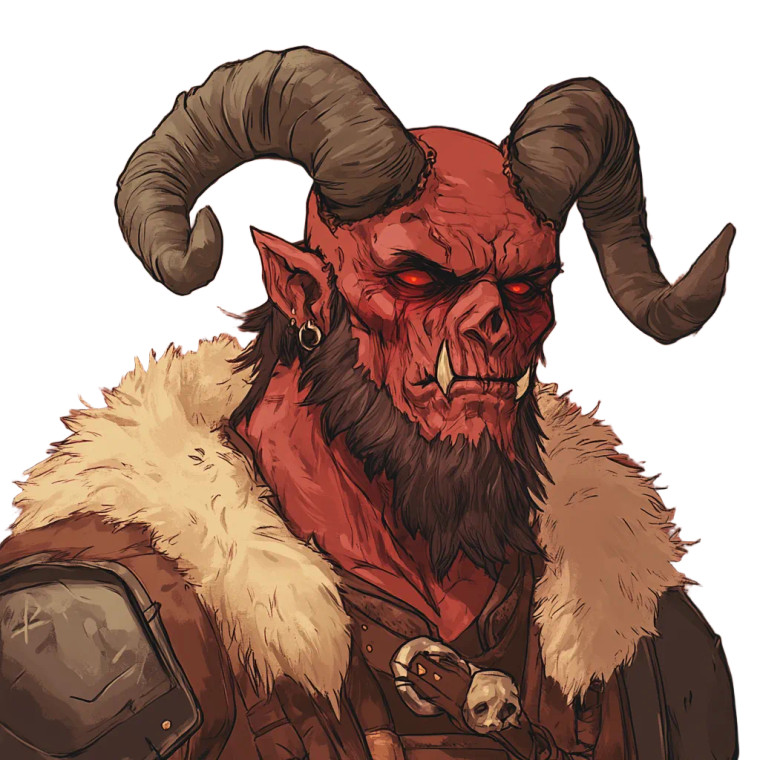 Demon Barbarian Portrait Vinyl Car Decal Sticker – Waterproof & UV-Resistant 8"