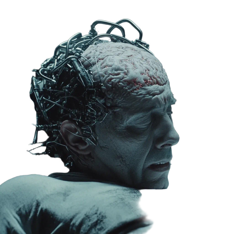 Mind Upload Cap Vinyl Car Decal Sticker – Waterproof & UV-Resistant 8"