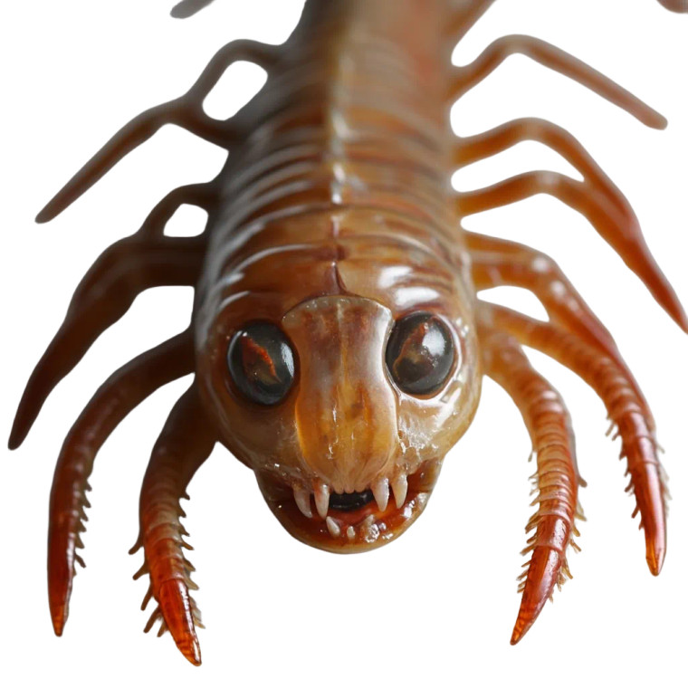 Human-Faced Centipede V2 Vinyl Car Decal Sticker – Waterproof & UV-Resistant 8"