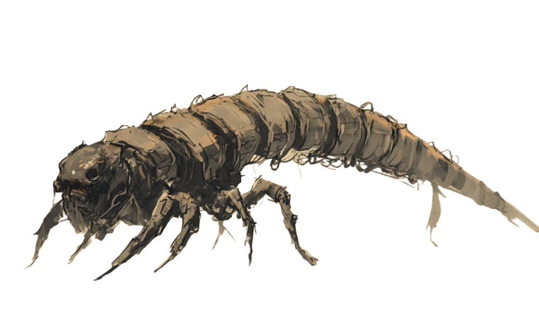 Alien Centipede Concept Vinyl Car Decal Sticker – Waterproof & UV-Resistant 8"