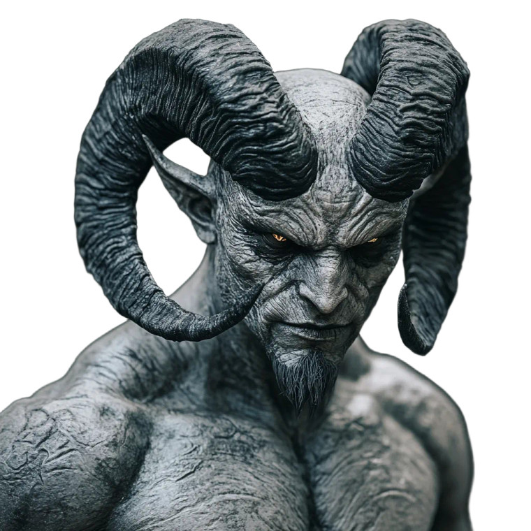 Horned Fiend Warrior Vinyl Car Decal Sticker – Waterproof & UV-Resistant 8"