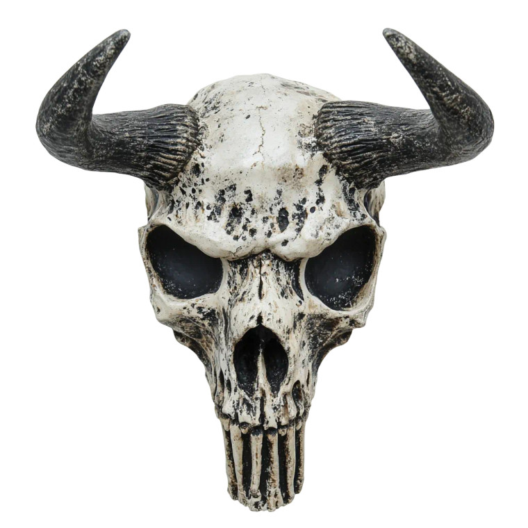 Bull Zombie Skull Vinyl Car Decal Sticker – Waterproof & UV-Resistant 8"