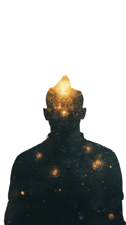 Man In Light Vinyl Car Decal Sticker – Waterproof & UV-Resistant 8"