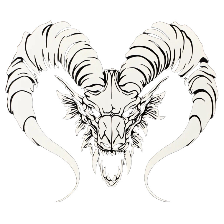 Balrog Head Woodcut Vinyl Car Decal Sticker – Waterproof & UV-Resistant 8"