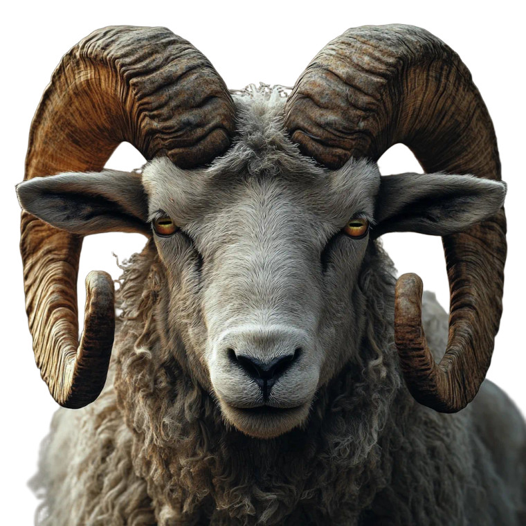 Mean Ram Vinyl Car Decal Sticker – Waterproof & UV-Resistant 8"