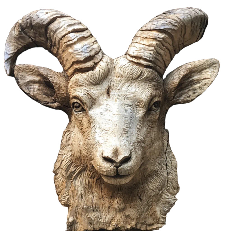 Wooden Ibex Vinyl Car Decal Sticker – Waterproof & UV-Resistant 8"