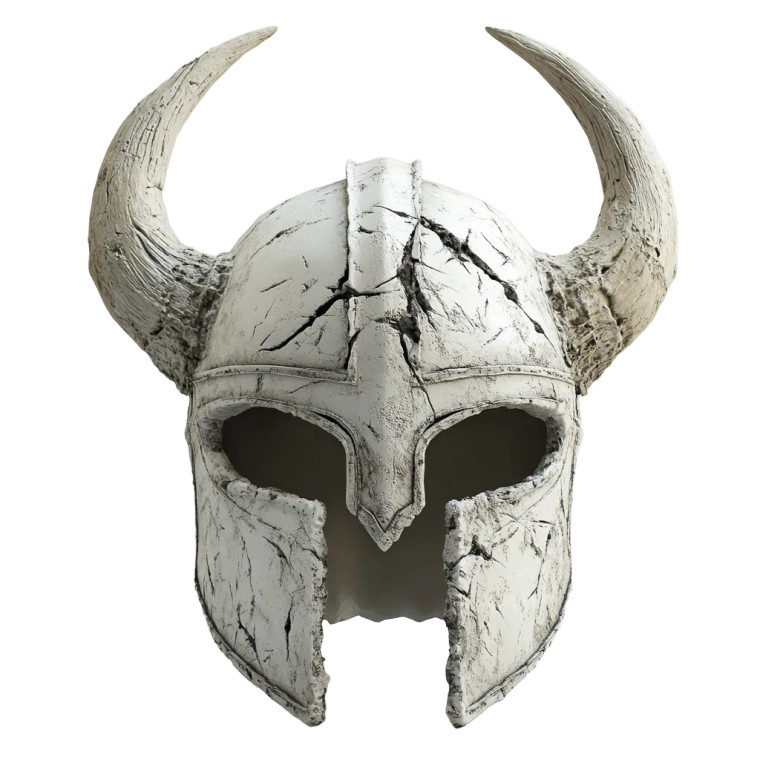 Viking Helmet Sculpture Vinyl Car Decal Sticker – Waterproof & UV-Resistant 8"