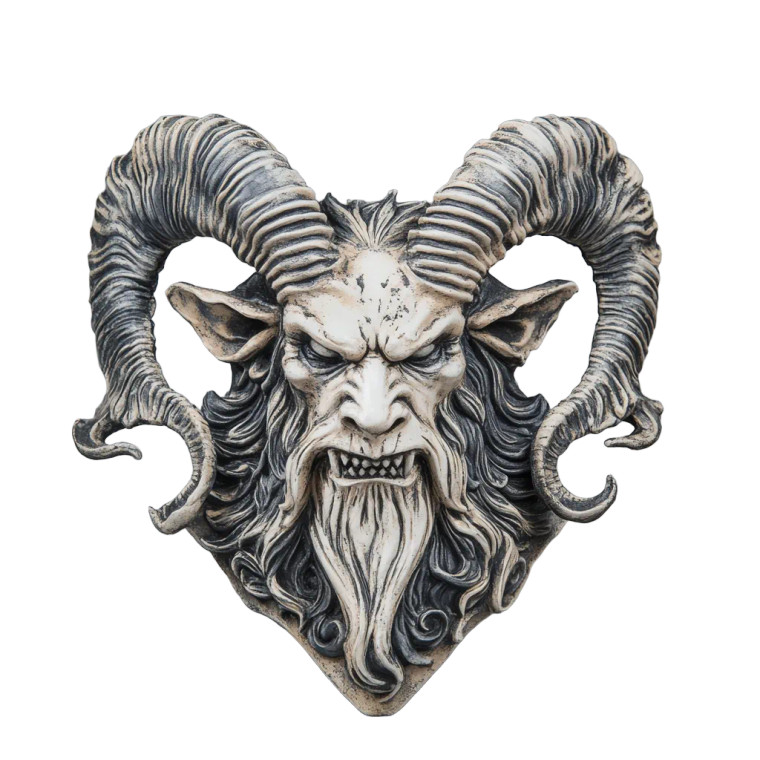 Krampus Head Ornament Vinyl Car Decal Sticker – Waterproof & UV-Resistant 8"