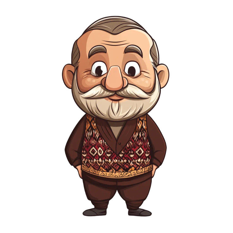 Kind Armenian Grandpa Vinyl Car Decal Sticker – Waterproof & UV-Resistant 8"