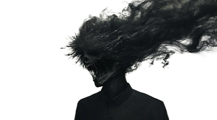 Mysterious Smoke Figure Vinyl Car Decal Sticker – Waterproof & UV-Resistant 8"