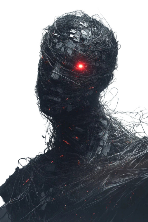 Monstrous Ai Entity Vinyl Car Decal Sticker – Waterproof & UV-Resistant 8"