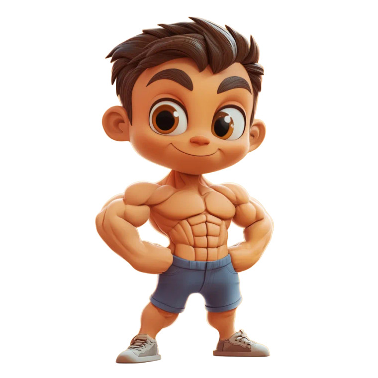 Muscle Face Cartoon Vinyl Car Decal Sticker – Waterproof & UV-Resistant 8"