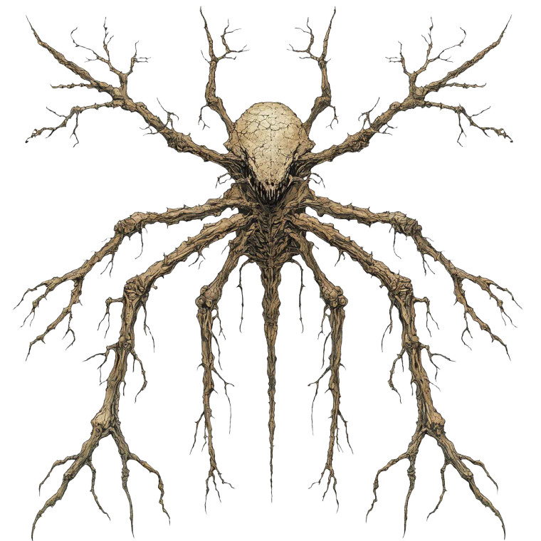 Insectoid Tree Monster Vinyl Car Decal Sticker – Waterproof & UV-Resistant 8"