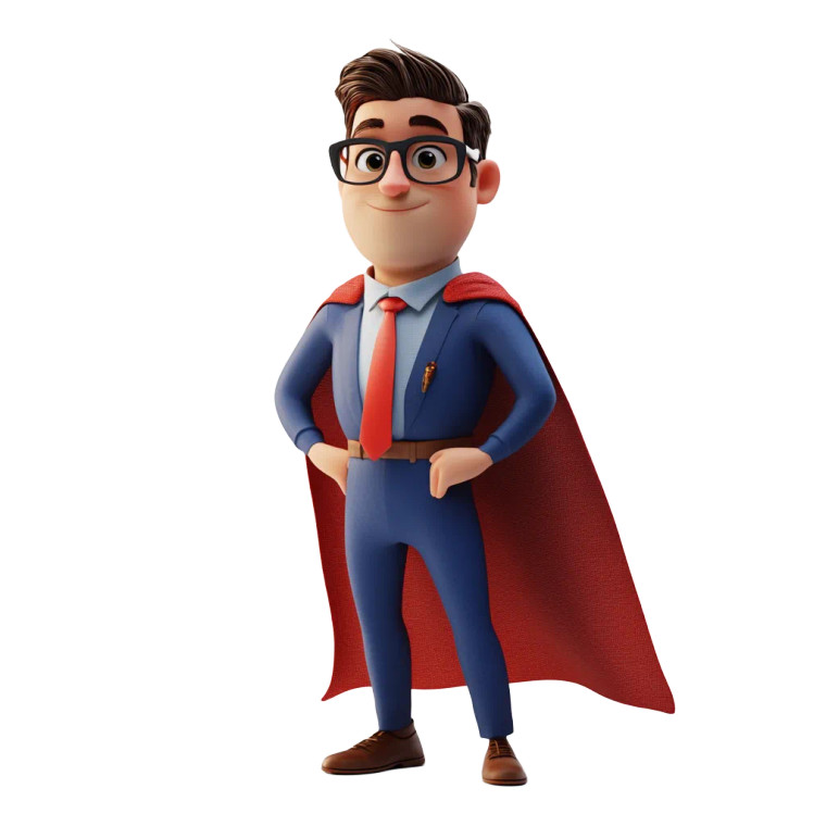 Accountant Superhero Doll Vinyl Car Decal Sticker – Waterproof & UV-Resistant 8"