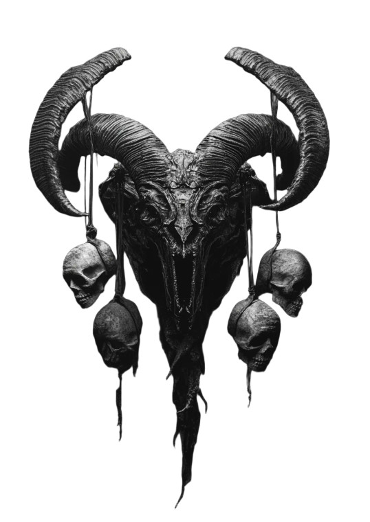 Biomechanical Baphomet Vinyl Car Decal Sticker – Waterproof & UV-Resistant 8"