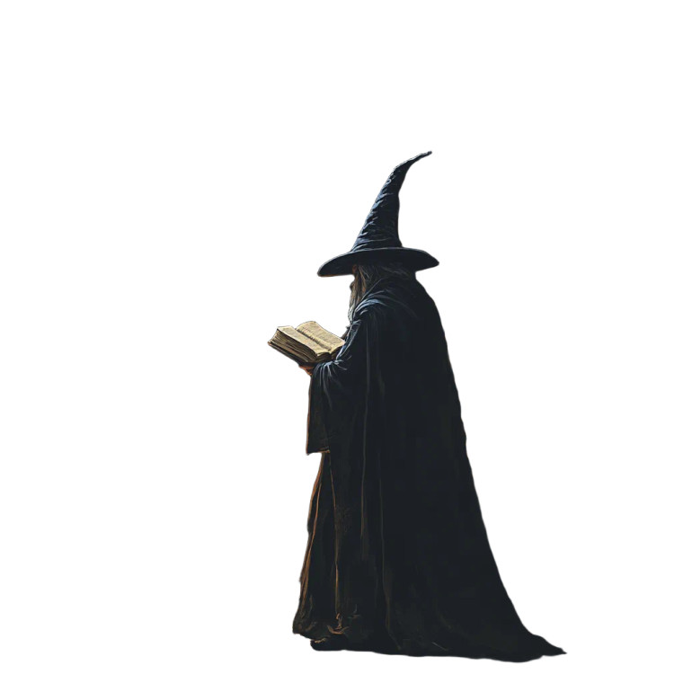 Medieval Wizard Searching Vinyl Car Decal Sticker – Waterproof & UV-Resistant 8"