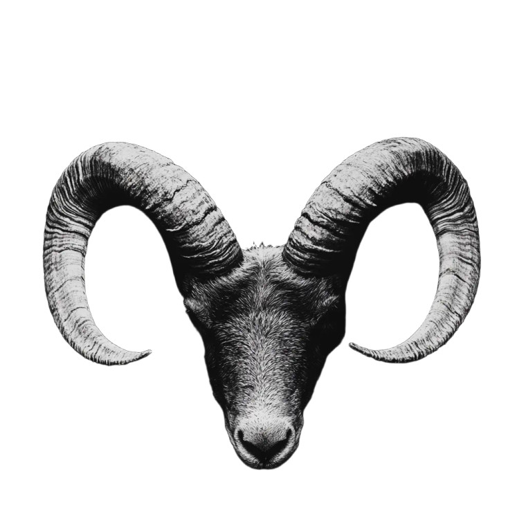 Goat Horns Vinyl Car Decal Sticker – Waterproof & UV-Resistant 8"