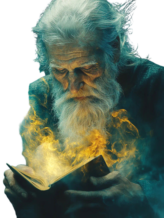 Mystical Elderly Worker Vinyl Car Decal Sticker – Waterproof & UV-Resistant 8"