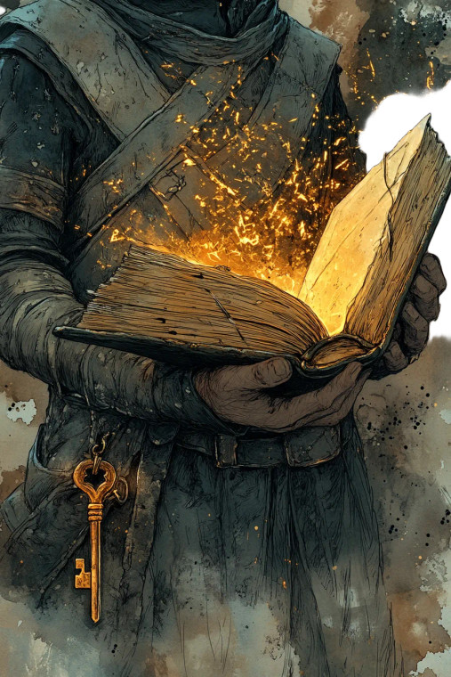 Hero With Ancient Book Vinyl Car Decal Sticker – Waterproof & UV-Resistant 8"