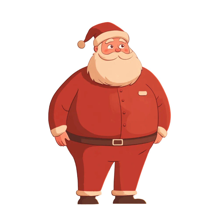 Jolly Santa Man Vinyl Car Decal Sticker – Waterproof & UV-Resistant 8"