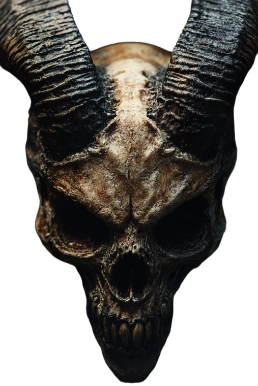 Dark Fantasy Skull Vinyl Car Decal Sticker – Waterproof & UV-Resistant 8"