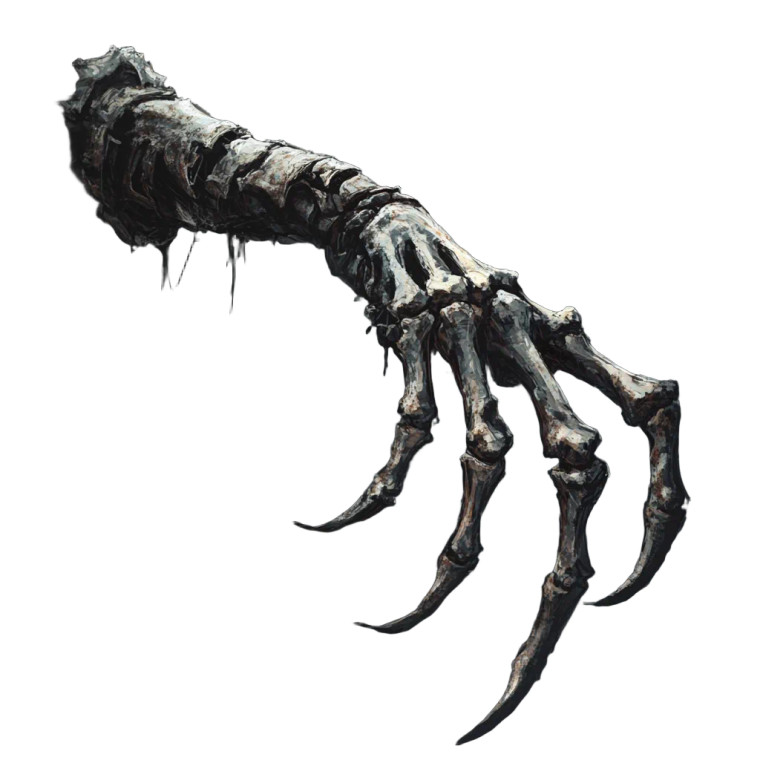 Bony Monster Arm Vinyl Car Decal Sticker – Waterproof & UV-Resistant 8"