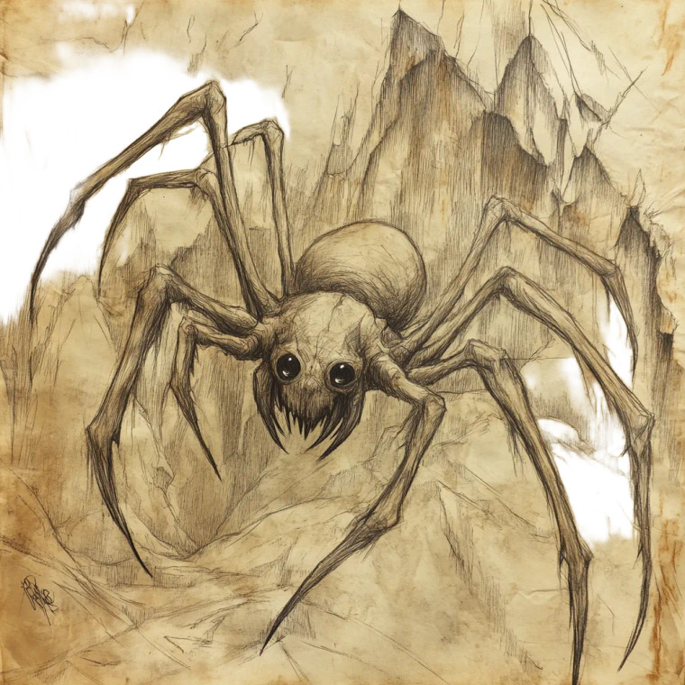 Spider Monster Sketch Vinyl Car Decal Sticker – Waterproof & UV-Resistant 8"