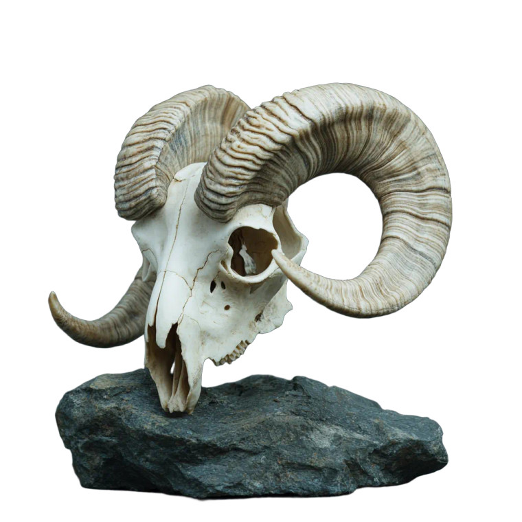 Dynamic Ram Skull Vinyl Car Decal Sticker – Waterproof & UV-Resistant 8"