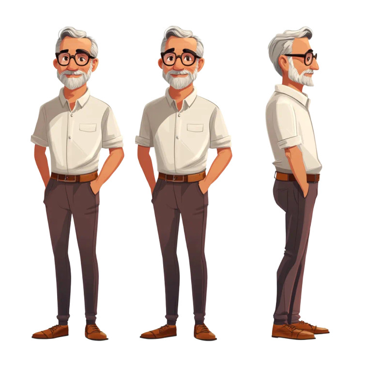 Cartoonish Man Design Vinyl Car Decal Sticker – Waterproof & UV-Resistant 8"