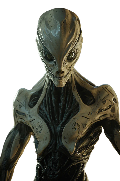 Peaceful Alien Spaceship Vinyl Car Decal Sticker – Waterproof & UV-Resistant 8"