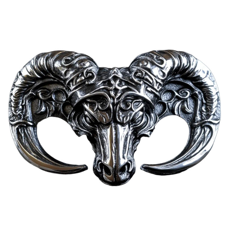 Metal Beast Buckle Vinyl Car Decal Sticker – Waterproof & UV-Resistant 8"