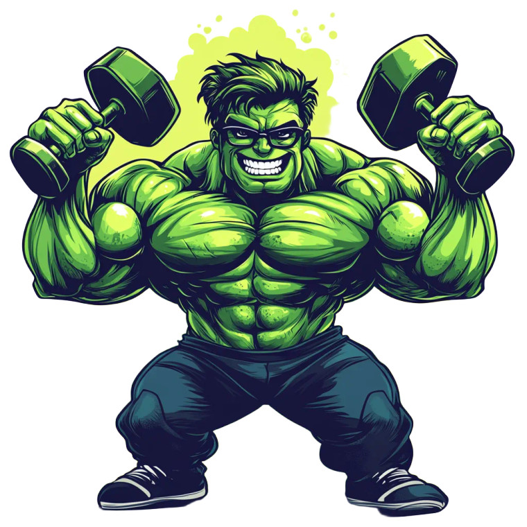 Smiling Hulk Lifting Vinyl Car Decal Sticker – Waterproof & UV-Resistant 8"