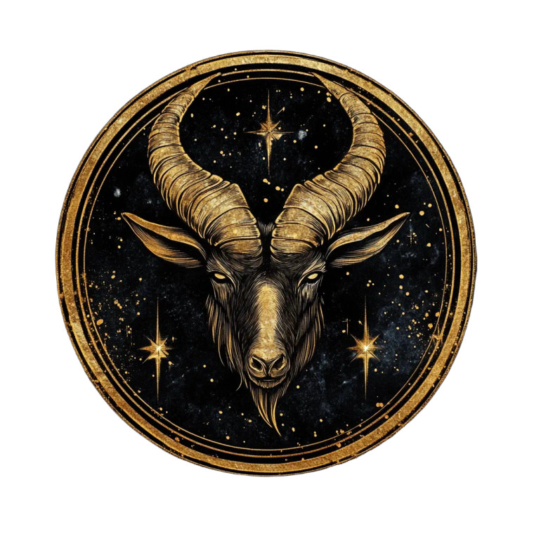 Capricorn Symbol Vinyl Car Decal Sticker – Waterproof & UV-Resistant 8"