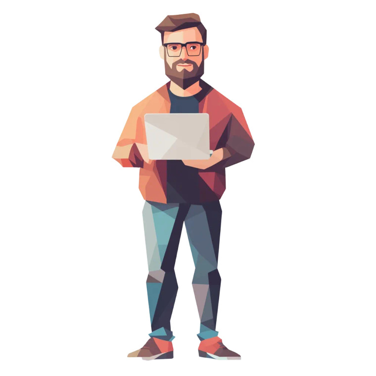 Polygonal Geek Vinyl Car Decal Sticker – Waterproof & UV-Resistant 8"