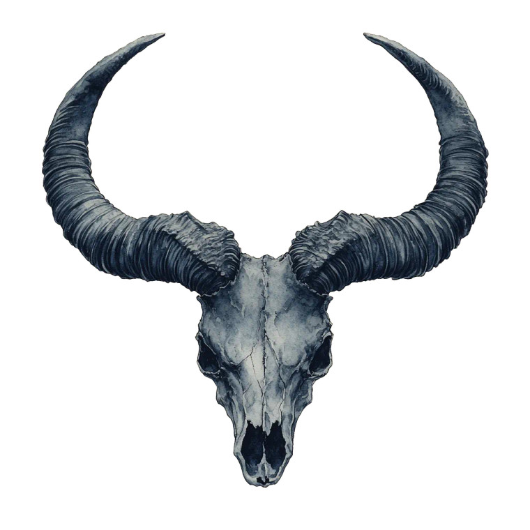 Elegant Horns Vinyl Car Decal Sticker – Waterproof & UV-Resistant 8"