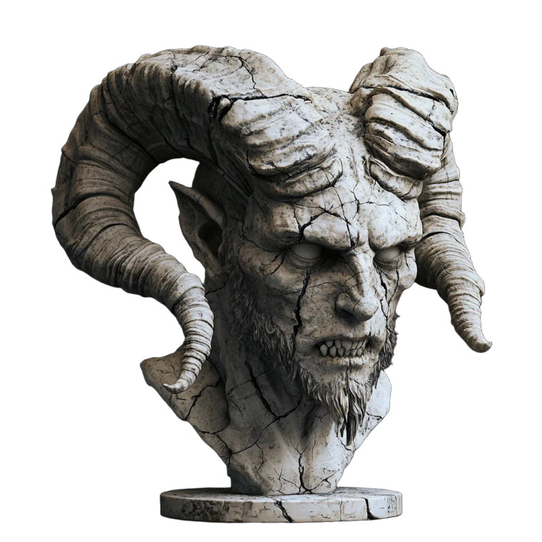 Greek Horror Sculpture Vinyl Car Decal Sticker – Waterproof & UV-Resistant 8"